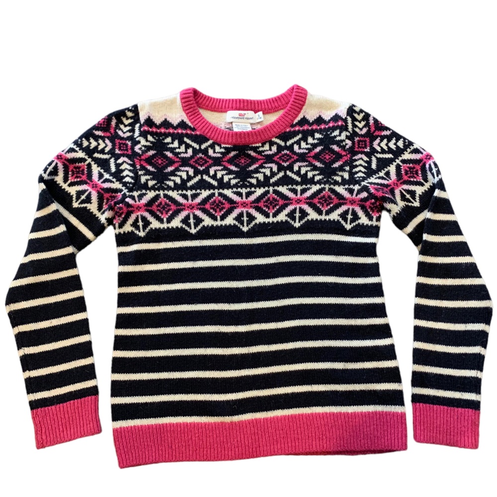 Vineyard Vines Girls Fair Isle Sweater size 7-8